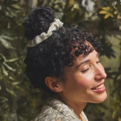 Toys|Linen Pajamas>Piglet in Bed Soft Sage Honeysuckle Linen Scrunchie Honeysuckle Soft Sage