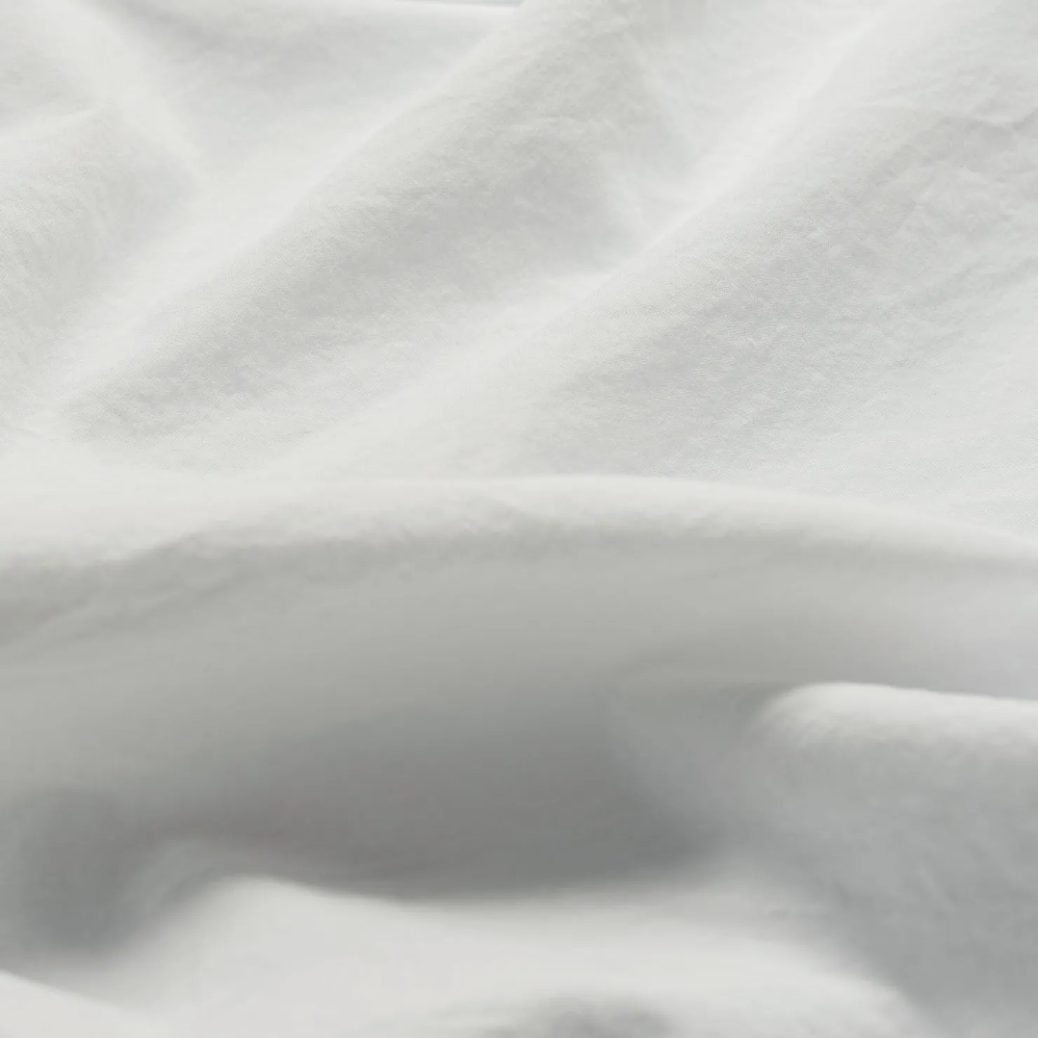 Fitted Sheets>Piglet in Bed White Washed Cotton Percale Fitted Sheet White Percale